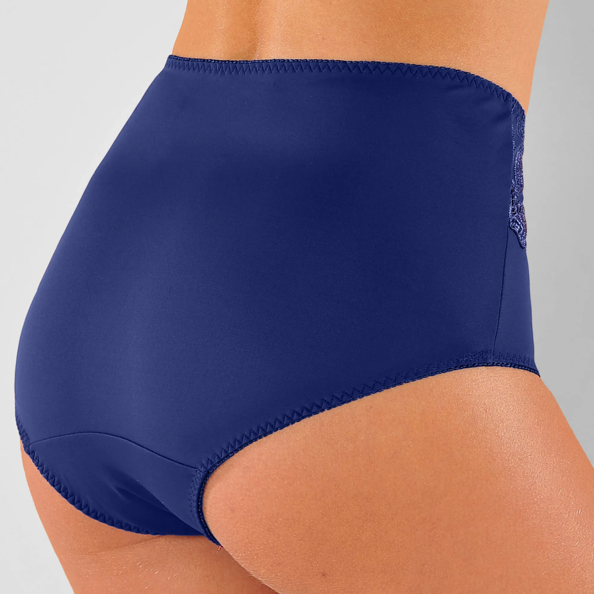 Slip En Shorty<Confidence Lingerie Step-in broekje in microvezel en guipure Rima - set van 2 blauw