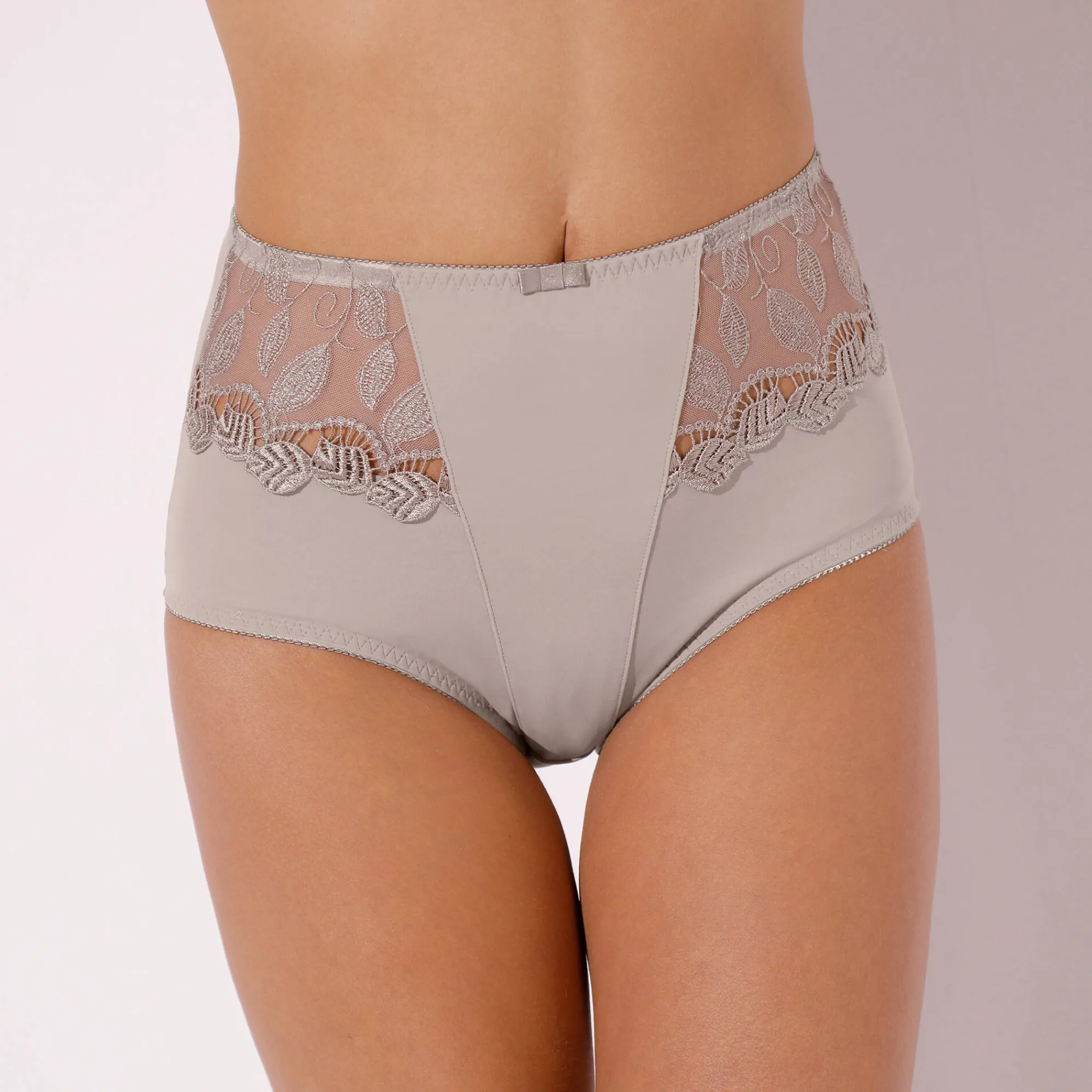 Slip En Shorty<Confidence Lingerie Step-in broekje in microvezel en guipure Rima - set van 2 taupe