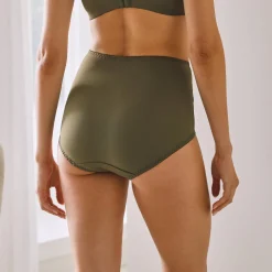 Slip En Shorty<Confidence Lingerie Step-in broekje in microvezel en guipure Rima - set van 2 kaki