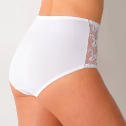 Slip En Shorty<Confidence Lingerie Step-in broekje in microvezel en geborduurde tule Sienne - set van 2 smaragd + wit