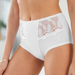 Slip En Shorty<Confidence Lingerie Step-in broekje in microvezel en guipure Rima - set van 2 wit