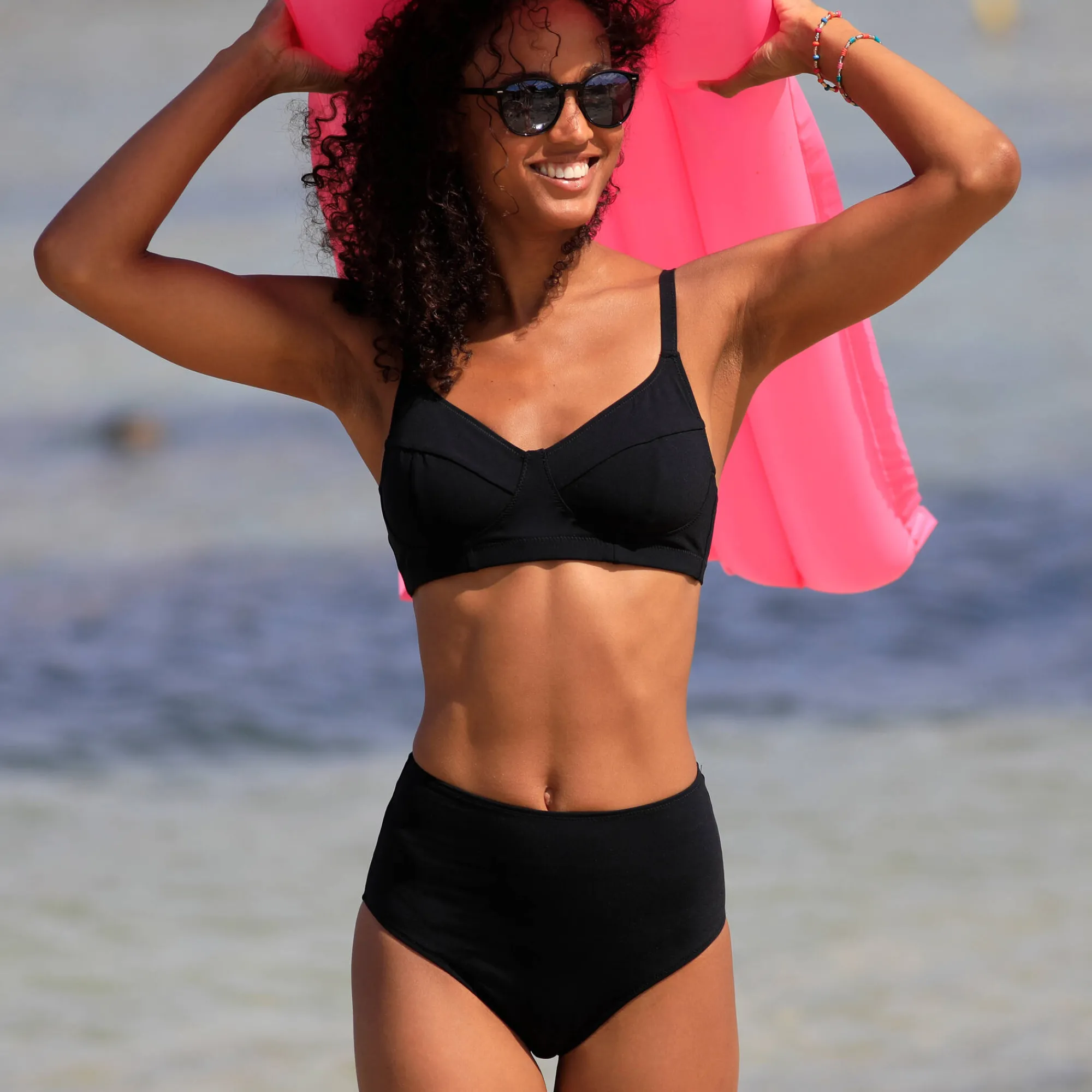 Badmode|Badmode<Blancheporte Steungevend bikinibroekje met hoge taille Ilaya zwart