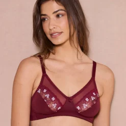 Beha<Confidence Lingerie Steungevende beha in microvezel Caminata - zonder beugels pruim