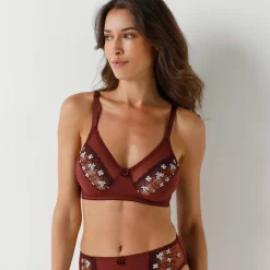 Beha<Confidence Lingerie Steungevende beha in microvezel Caminata - zonder beugels chocolade