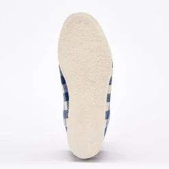 Schoenen|Schoenen Heren<Blancheporte Stille, geruite pantoffels met wolvoering marineblauw