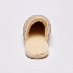Schoenen|Schoenen Heren<Blancheporte Stille muiltjes in velours met wolvoering taupe