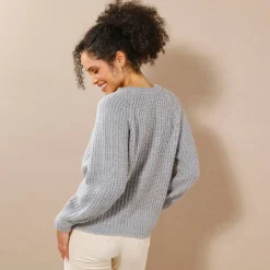 Trui En Vest<Blancheporte Streelzacht vest in patenttricot chiné grijs