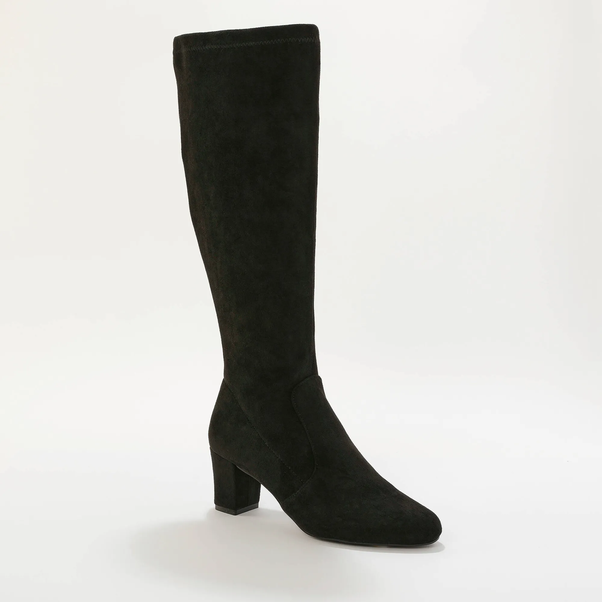 Feestelijke Schoenen|Laarzen<Blancheporte Stretch laarzen met hak zwart