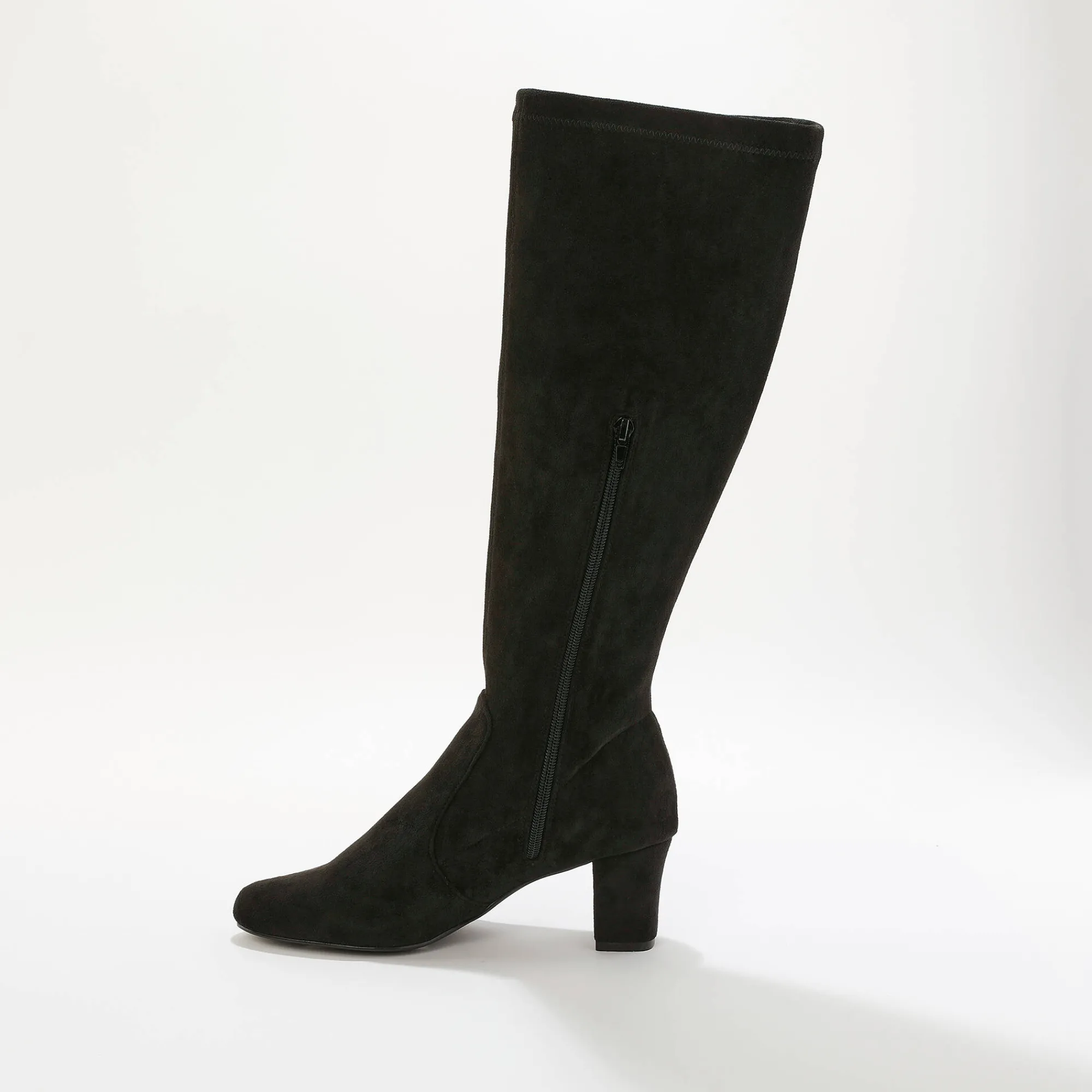 Feestelijke Schoenen|Laarzen<Blancheporte Stretch laarzen met hak zwart