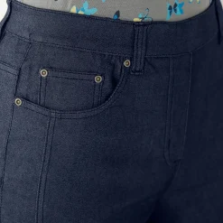 Broek<Blancheporte Stretchbroek met afslankende naden marine