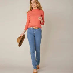 Jeans<Blancheporte Stretchjeans in recht model - kleine lengte bleached