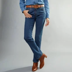 Jeans<Blancheporte Stretchjeans in recht model - gemiddelde lengte stone