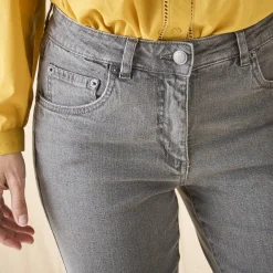 Jeans|Broek<Blancheporte Stretchjeans in recht model - kleine lengte grijs