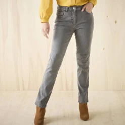 Jeans|Broek<Blancheporte Stretchjeans in recht model - kleine lengte grijs