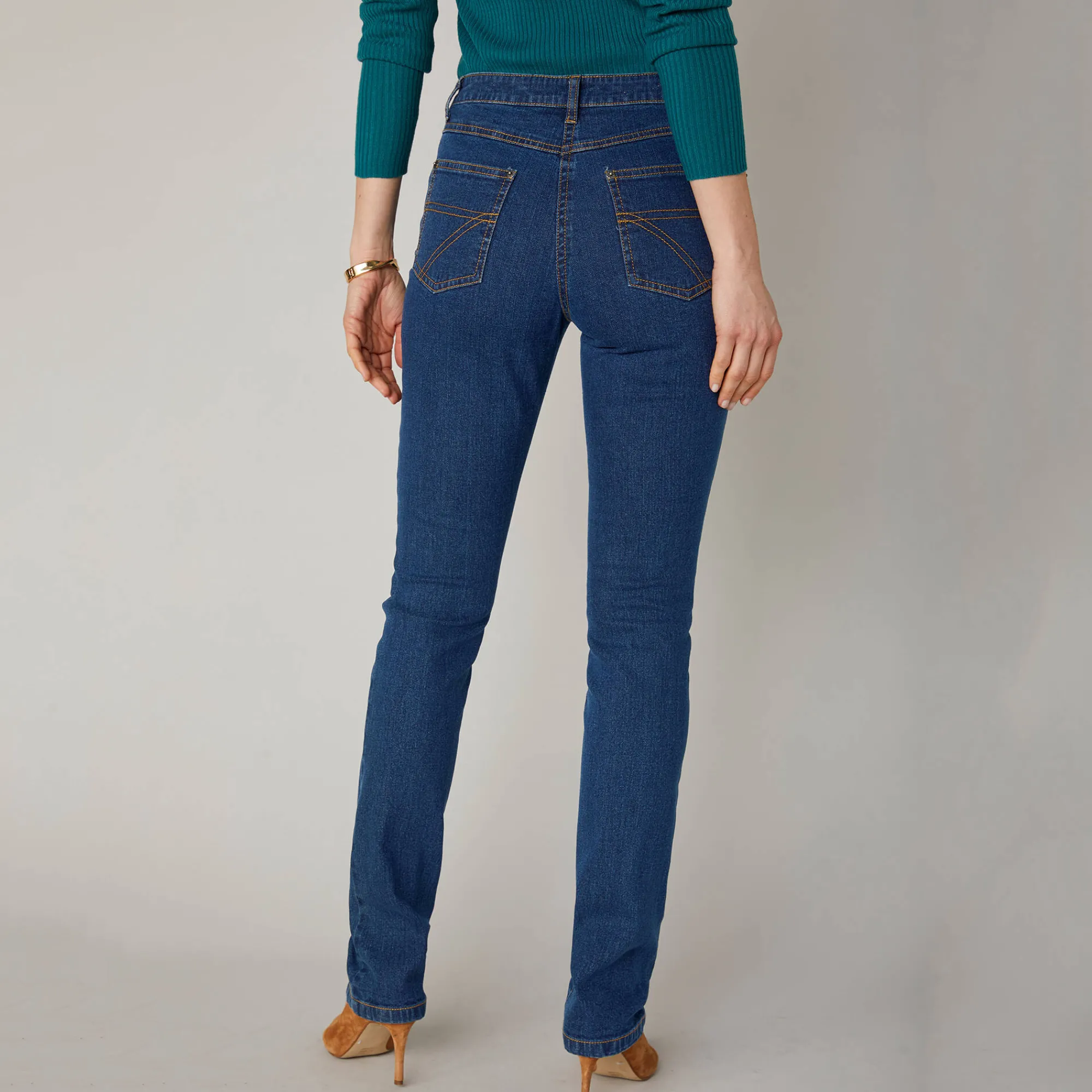 Jeans<Blancheporte Stretchjeans in recht model - kleine lengte dark blue