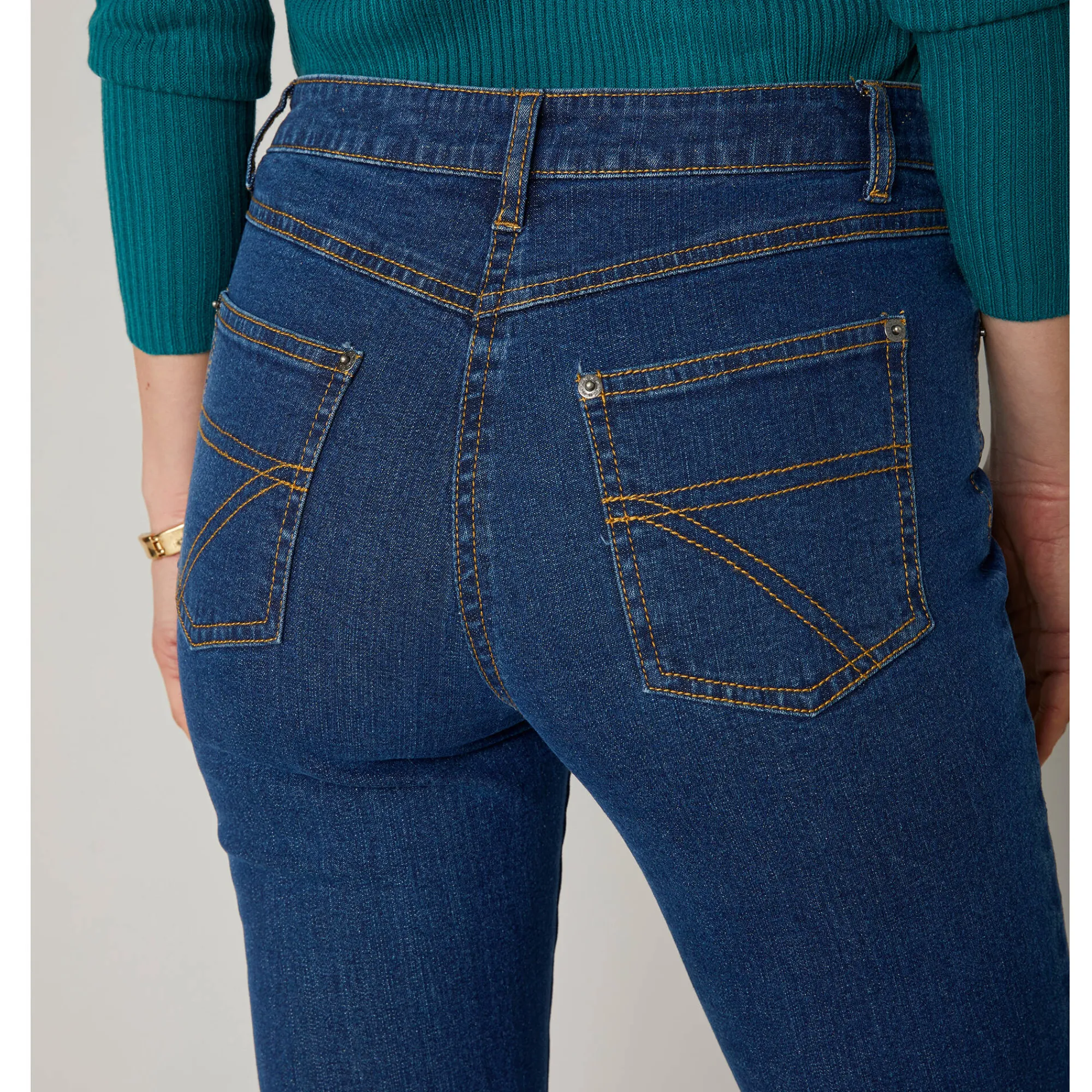 Jeans<Blancheporte Stretchjeans in recht model - kleine lengte dark blue