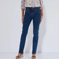 Jeans<Blancheporte Stretchjeans in recht model - gemiddelde lengte dark blue