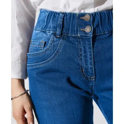 Jeans|Broek<Blancheporte Stretchjeans 'mom' model met elastische taille stone