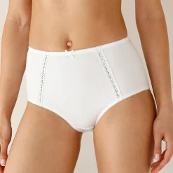 Slip En Shorty<Blancheporte Super maxislip in katoen - set van 2 wit