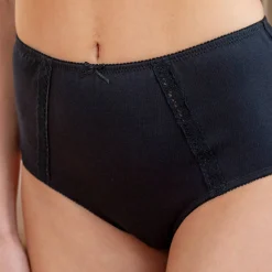 Slip En Shorty<Blancheporte Super maxislip in katoen - set van 2 wit + zwart