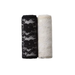 Slip En Shorty<Blancheporte Supermaxislip in stretchkant - set van 2 zwart + ivoorkleur