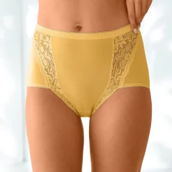 Slip En Shorty<Blancheporte Supermaxislip met kant - set van 3 marine + terracotta + geel