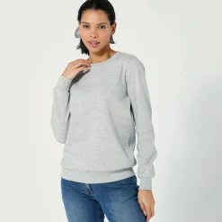 Trui En Vest<Blancheporte Sweater in molton chiné grijs