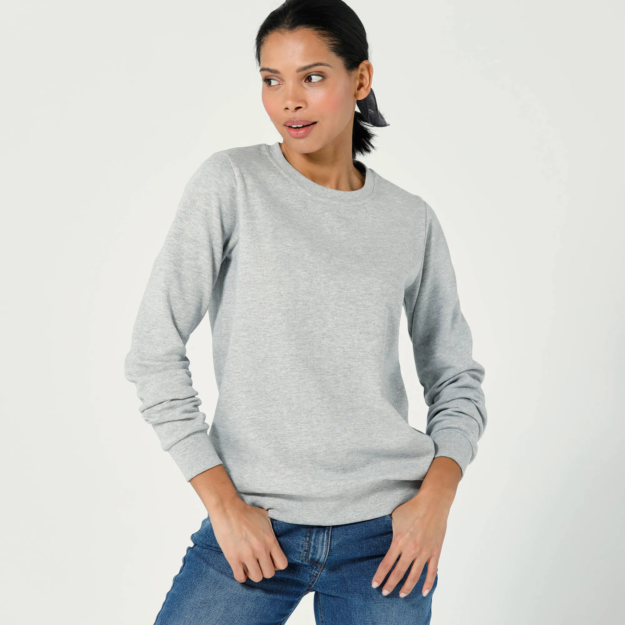 Trui En Vest<Blancheporte Sweater in molton chiné grijs