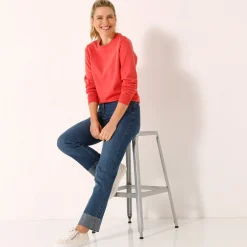 Trui En Vest<Blancheporte Sweater in molton koraal