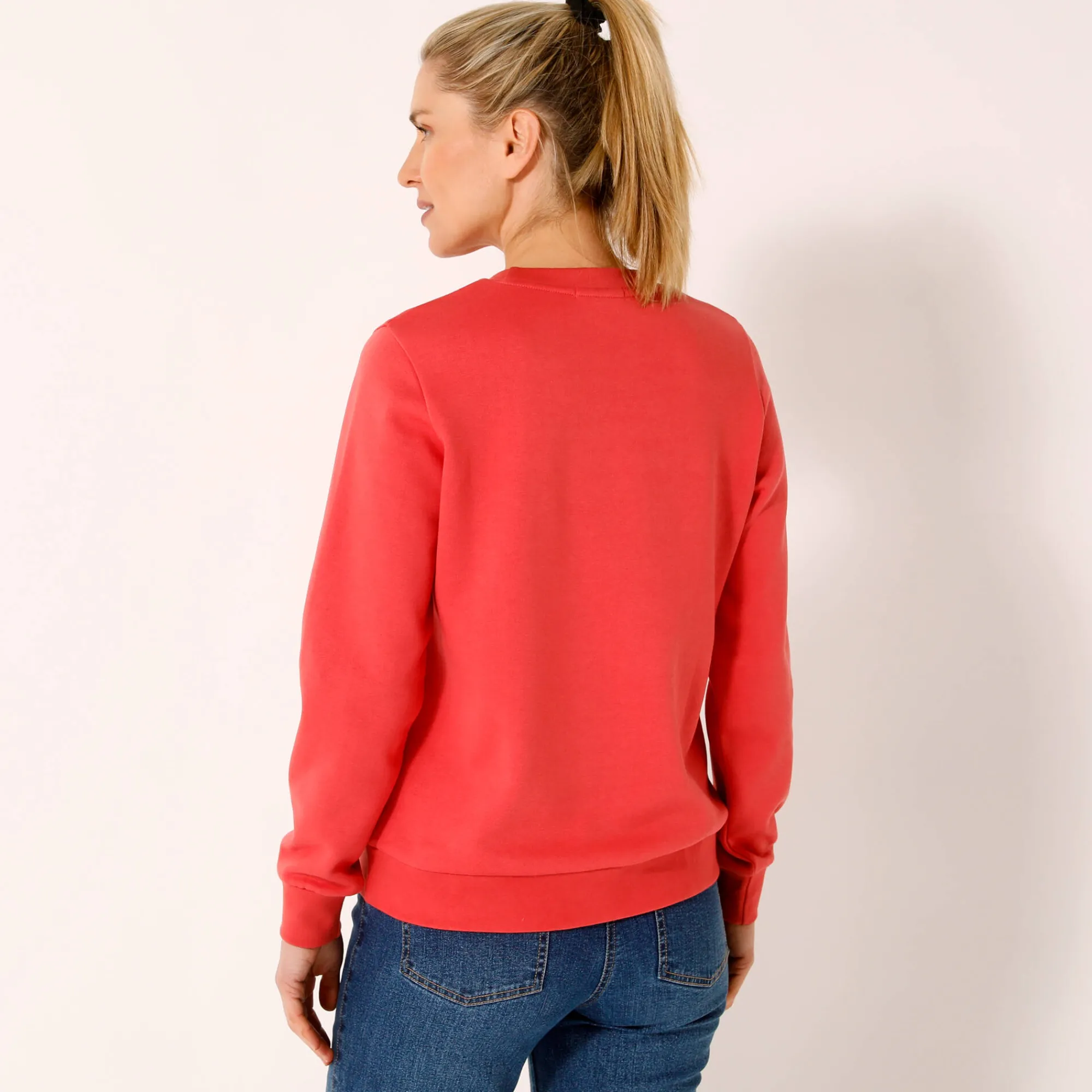 Trui En Vest<Blancheporte Sweater in molton koraal