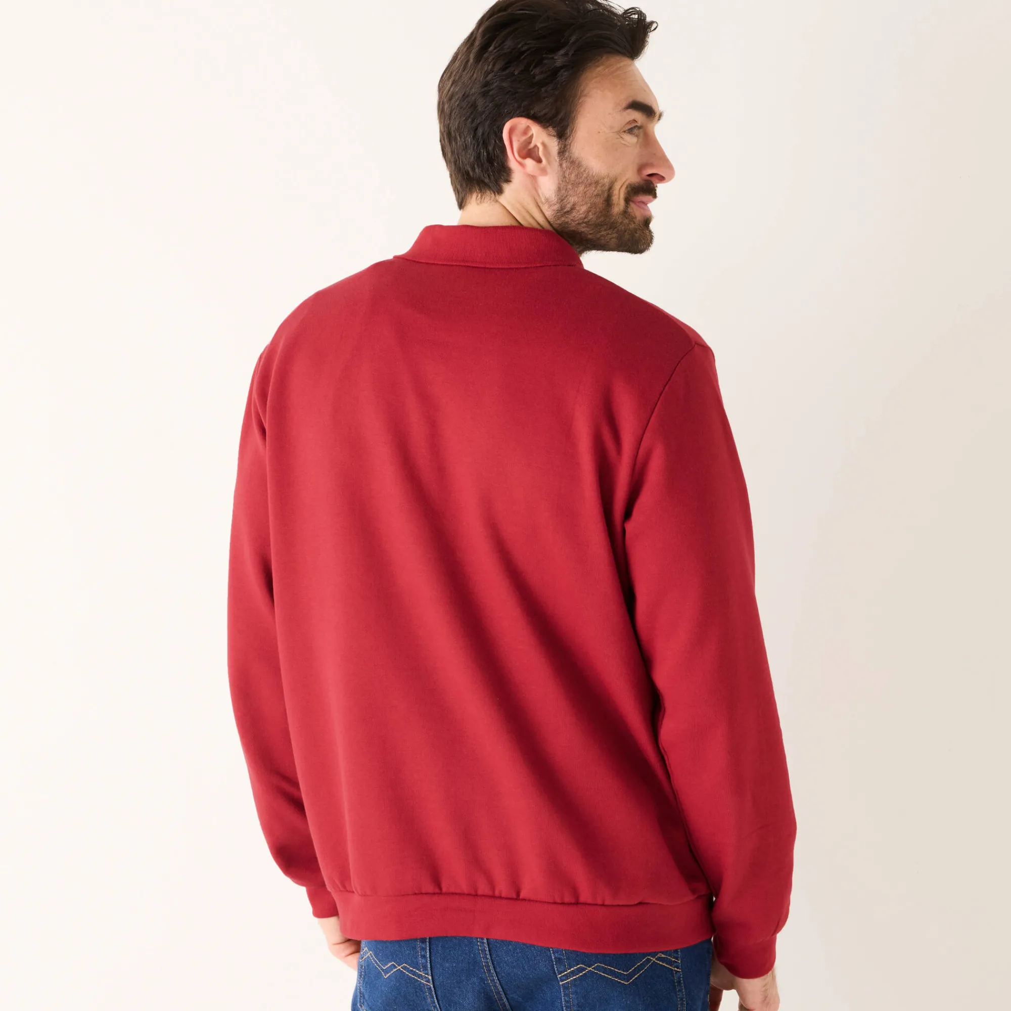 Sweater|Trui En Vest<Blancheporte Sweater in molton met polokraag rood