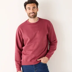 Sweater|Trui En Vest<Blancheporte Sweater in molton met ronde hals DONKERROZE
