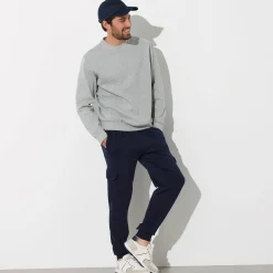 Sweater|Trui En Vest<Blancheporte Sweater in molton met ronde hals chiné grijs