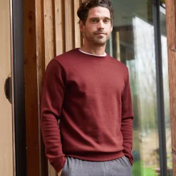 Sweater|Trui En Vest<Blancheporte Sweater in molton met ronde hals rood