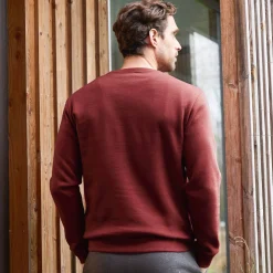 Sweater|Trui En Vest<Blancheporte Sweater in molton met ronde hals rood
