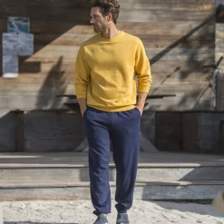Sweater|Trui En Vest<Blancheporte Sweater in molton met ronde hals geel