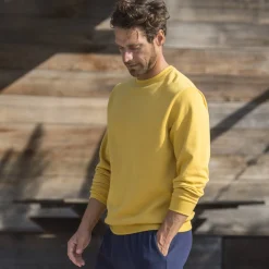 Sweater|Trui En Vest<Blancheporte Sweater in molton met ronde hals geel