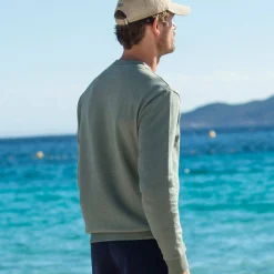 Sweater|Trui En Vest<Blancheporte Sweater in molton met ronde hals linde