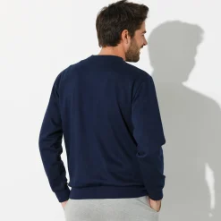 Sweater|Trui En Vest<Blancheporte Sweater in molton met ronde hals marine