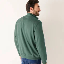 Sweater|Trui En Vest<Blancheporte Sweater in molton met truckerskraag donkergroen