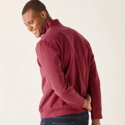 Sweater|Trui En Vest<Blancheporte Sweater in molton met truckerskraag DONKERROZE
