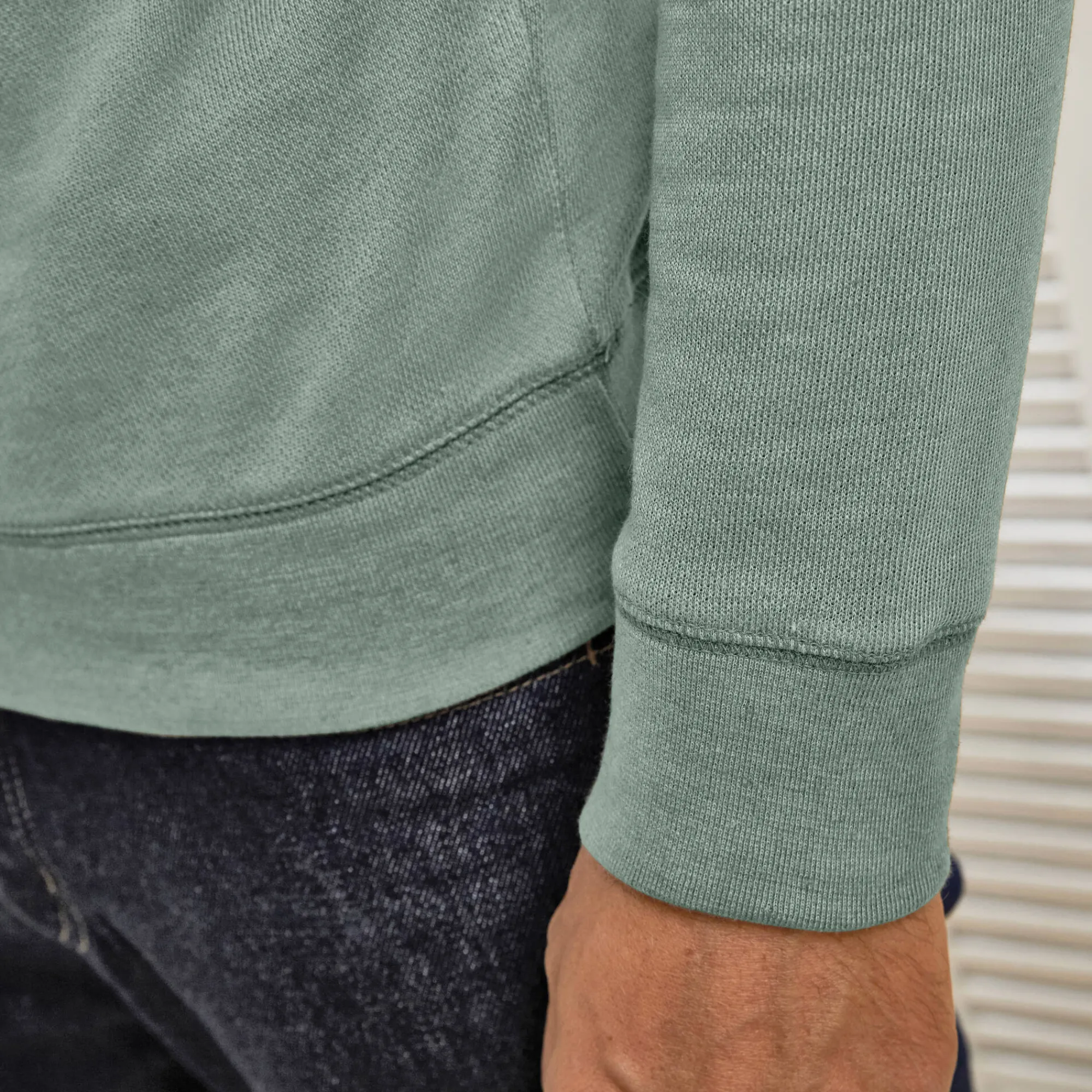 Sweater|Trui En Vest<Blancheporte Sweater in molton met truckerskraag linde