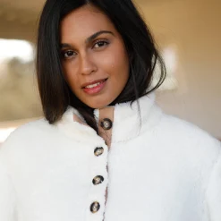 Trui En Vest<Blancheporte Sweater in pluchetricot ecru