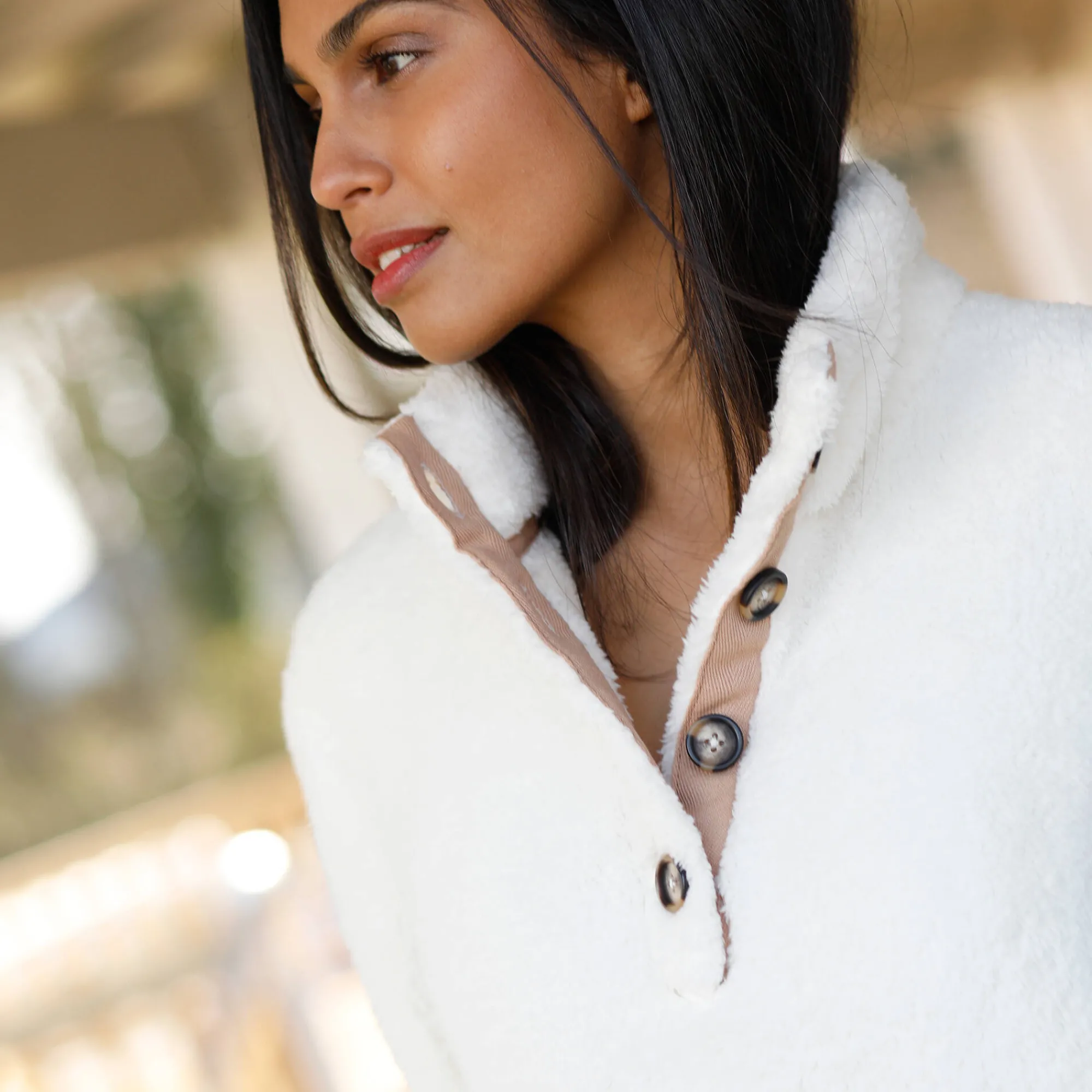 Trui En Vest<Blancheporte Sweater in pluchetricot ecru
