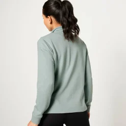 Trui En Vest<Blancheporte Sweater met rits, opstaande kraag watergroen