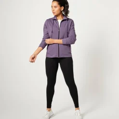 Trui En Vest<Blancheporte Sweater met rits, opstaande kraag mauve