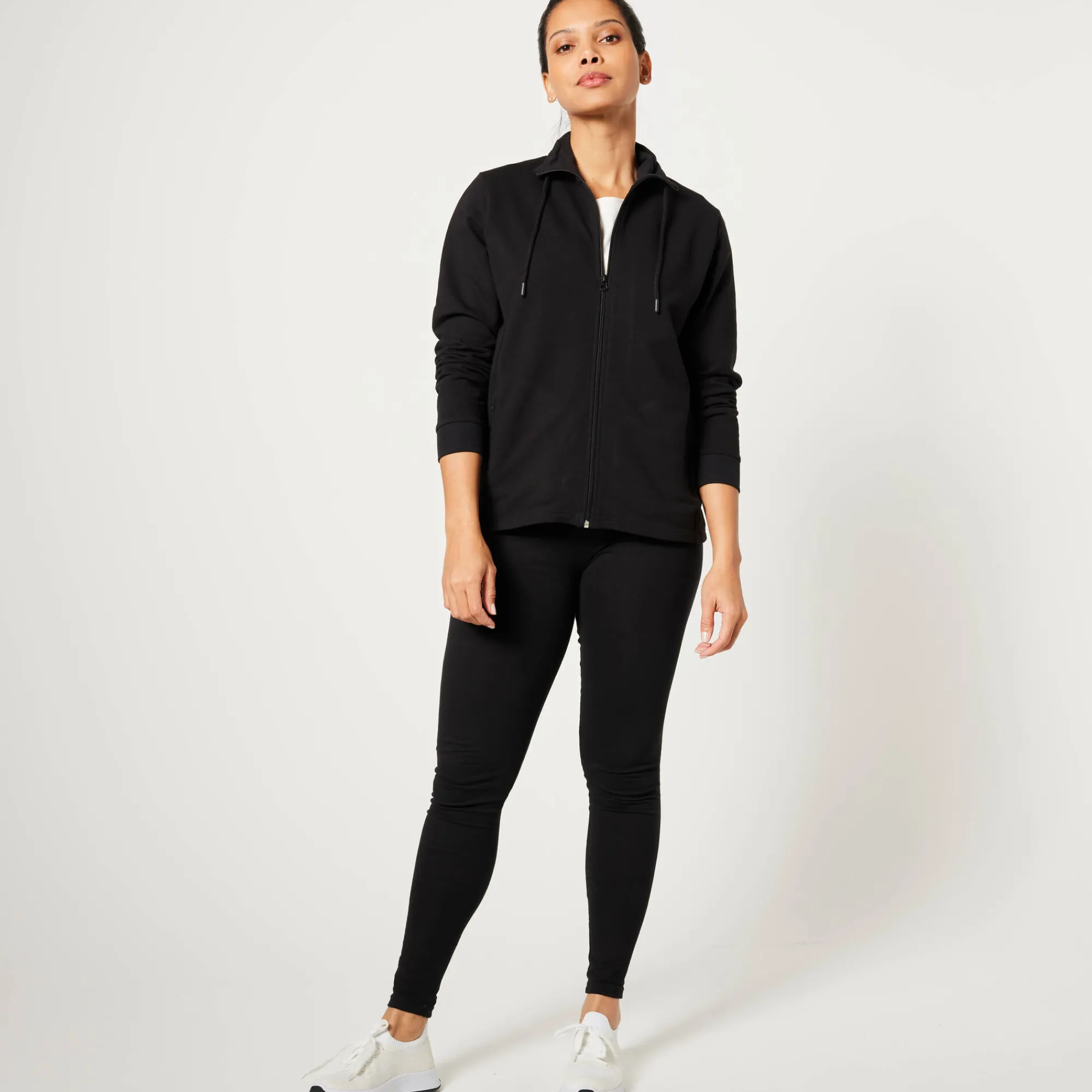 Trui En Vest<Blancheporte Sweater met rits, opstaande kraag zwart