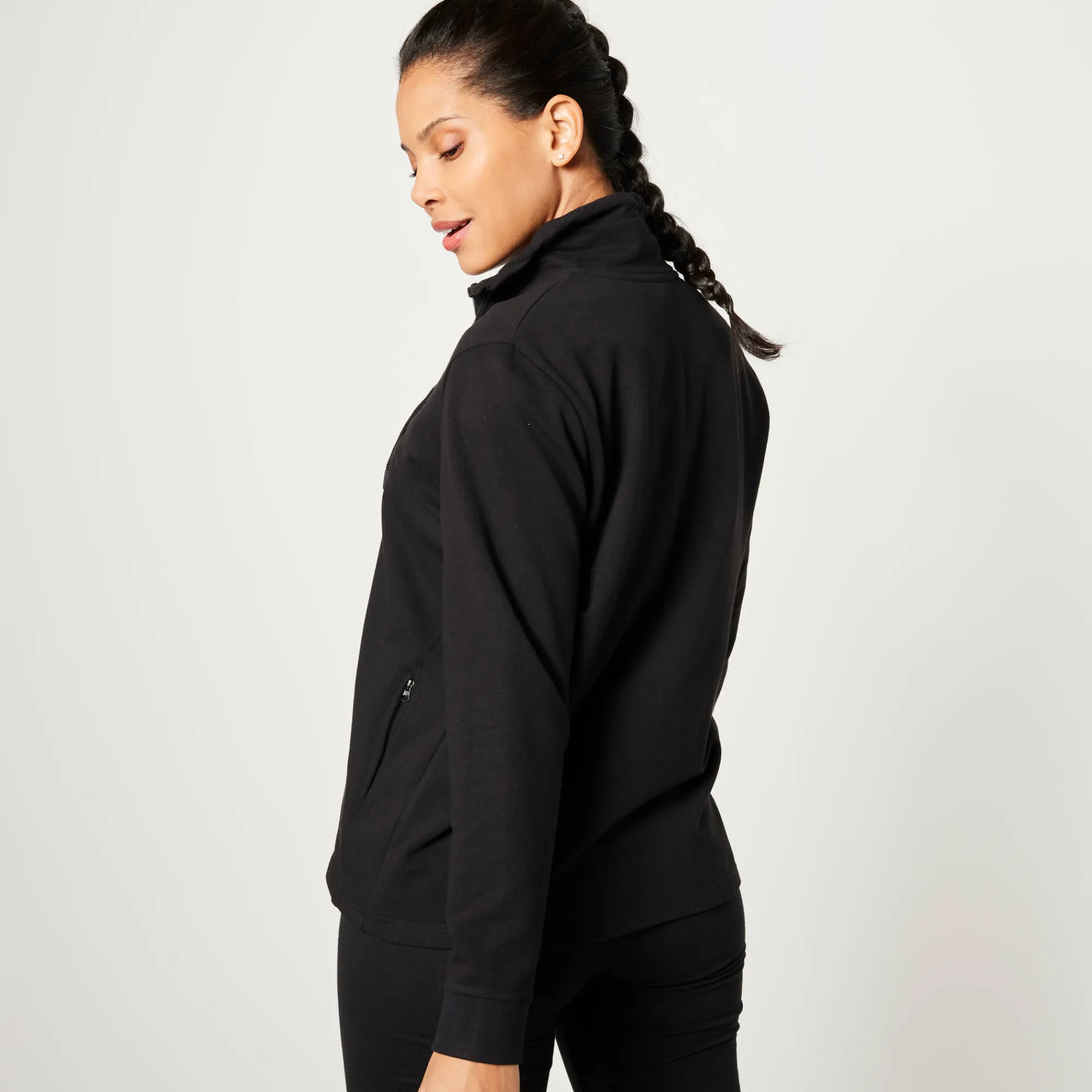 Trui En Vest<Blancheporte Sweater met rits, opstaande kraag zwart