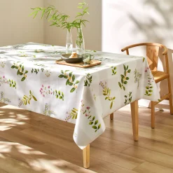 Tafelkleed<Blancheporte Tafelkleed met lenteprint wit / veelkleurig