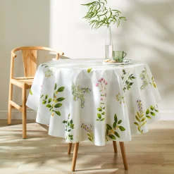 Tafelkleed<Blancheporte Tafelkleed met lenteprint wit / veelkleurig